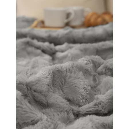 Buenas noches blanket, size 220x240 cm, gray color-7