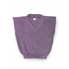 Vest for girl knit, height 122 cm, lilac color