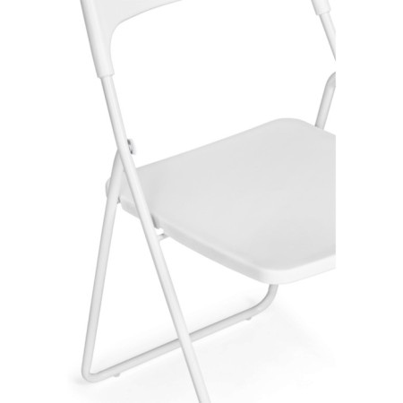 Fold plastic stool, metal/plastic, white 43x46x81 cm-6