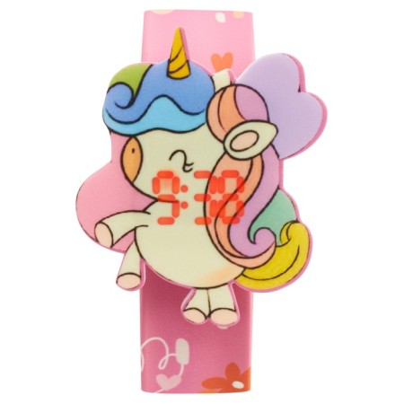 Watch of washing electronic, children, "unicorn", strap L-22.5 cm