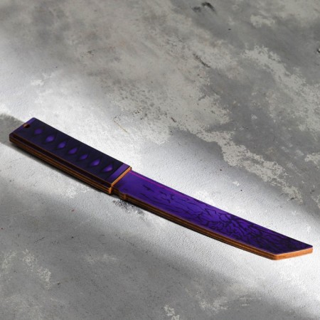 Wooden souvenir "Tanto knife" Violet-3