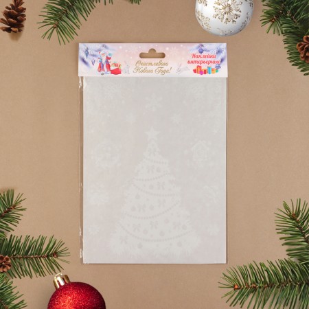 A set of New Year's stickers "White" Cutting, 40 x 30 cm-2