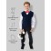 Knitted vest for the boy Amarobaby Pure Love School, height 128 cm, color blue