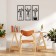 Decoration wall -mounted for the interior, panel on a wall made of wood "flowers in vases", 3 modules