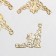 Metal "patterned corner" set set 6 pcs gold 3.5x3.5 cm
