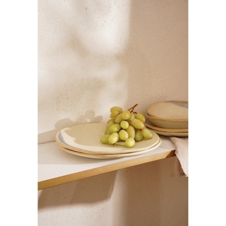 A set of porcelain plates SL Home "Wave Sardinia", d = 21.5 cm, beige color-6
