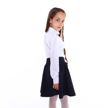 School blouse for girls, white color, height 146 cm-2