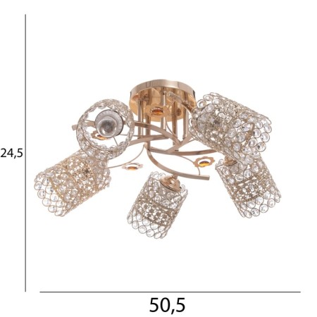 Barry chandelier 5x40W E27 Gold Model: 2612376-4