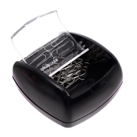 Scraper magnetic with 30 paper clips, roller feed mechanism, black-6