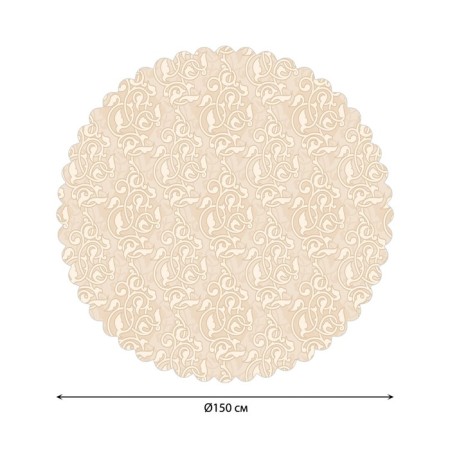 Tablecloth “leaf lines”, round, Saten, d = 150 cm-1