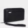 Male purse with zipper, department for bills, for maps, for coins, black color