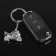 Cartage keychain, motorcycle, metal, dark chromium