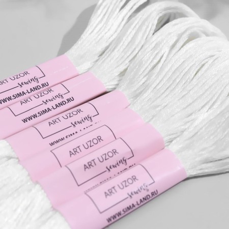 BLANC muline threads, 8 ± 1 m, white color-2