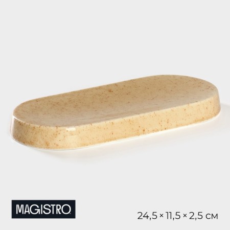 Serving porcelain magistro Stone, 24.5 × 11.5 × 2.5 cm