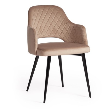 Valkyria Mod chair. 711 fabric/metal, 55x55x80cm, beige 5/black