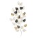 Decor Wall metal "Victor with leaves" gold with black 44x99 cm