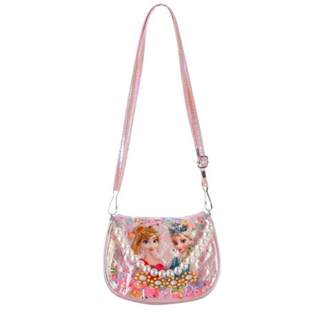 Children's bag on the valve, 6x12x16 cm, adjustable belt, pink mix-7