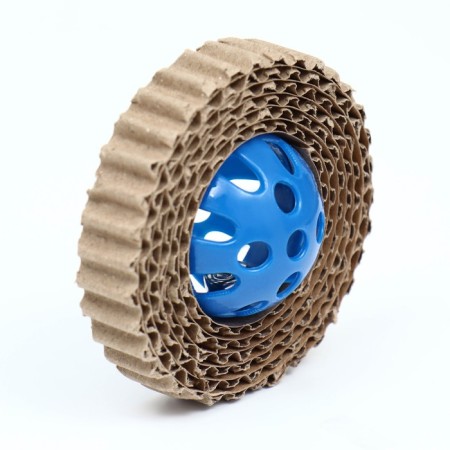 Bell ball with a tambourine, 5 cm, blue-3