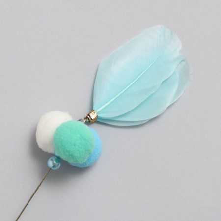 Teaser "delicate clap" with feathers and bells, 60 cm-1
