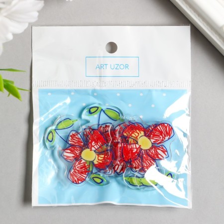 Decor for the work of acrylic "Karakuli. Flower" 3.5x3.8 cm-2