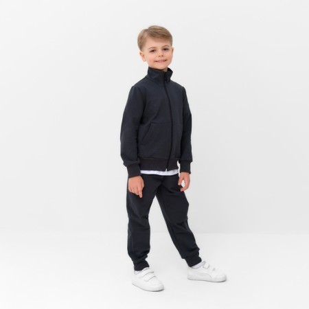 Children's costume (sweatshirt, trousers) minku color graphite, height 128 cm-2