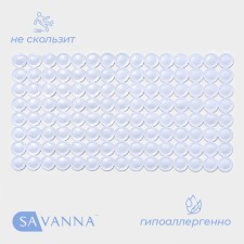 The rug is anti -slip into the bathtub on the suvanna “bubbles”, 38 × 68 cm, the color of mix