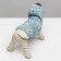 Jacket for dogs with flowers, s (DS 20 cm, ok 23 cm, og 32 cm), blue