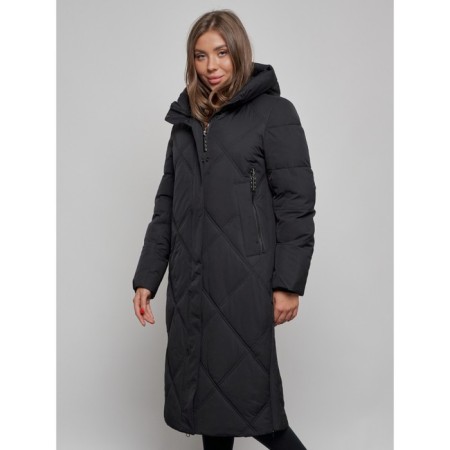 Coat insulated winter female, size 48, black color-9