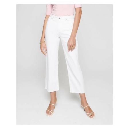 Women's shortened jeans with high landing Conte Elegant, size L, color White-1