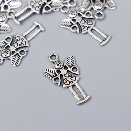 Decor for creativity Metal "Girl Feja" silver G107B749 2.5x1.4 cm
