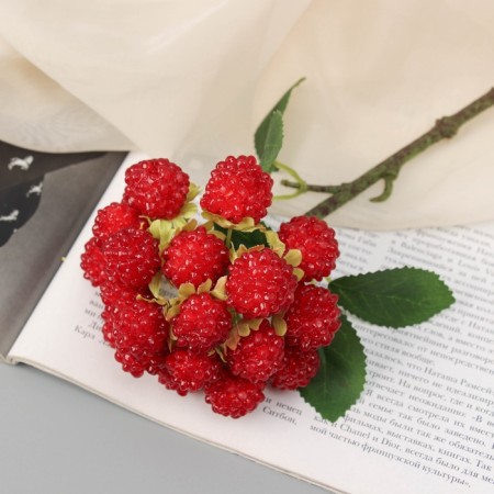 Artificial flowers "Strawberry bundle" D-2 cm 29 cm, red-1