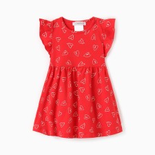 Dress for girls, red color, height 86 cm (1.5 g)