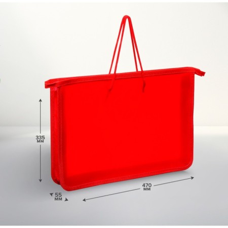 Folder for drawings and drawings A3, 470 x 335 x 55 mm, handles, plastic, lightning from above, "office"-1