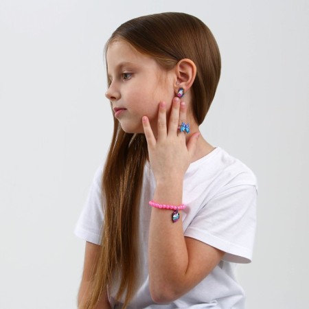A set of jewelry "Smile and dream" a bracelet, earrings, ring-7