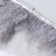 Braid with feathers of a rooster, 10-15 cm, 5 ± 0.5 m, the color is light gray