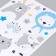 Sticker Plastic Interior color "Cute beasts on the rainbow" gray-blue 30x90 cm