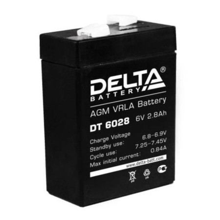 The battery Delta DT 6028 (6V / 2.8ah)
