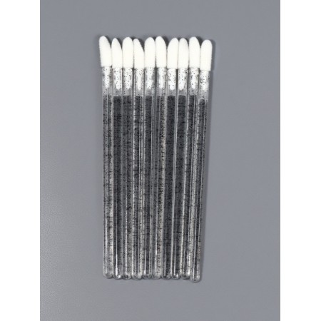 Applicators for lipstick and shine, set - 10 pcs, 9 cm, black color-2