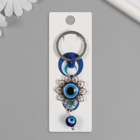 Keychain from the evil eye metal "Flower" 3.5x5 cm-3