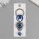 Keychain from the evil eye metal "Flower" 3.5x5 cm