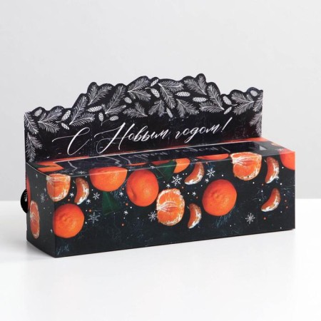 Box for Makarun "Mandarin", 18 x 5.5 x 5.5 cm, New Year-1