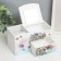 Casket Wood with a mirror and stand "Clothes with flowers" 10.8x18.5x10 cm
