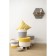Puff Devy, 400 × 400 × 400 mm, beige / gray color