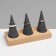 Rings stand 13 × 5 × 8, wood, cones, black-beige color