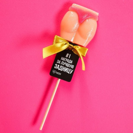 Lollipatoes - buttocks "reward", taste: peach, without sugar, 30 g (18+)-1