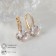 Earrings "Zirconium" mini, circle, white color in gold