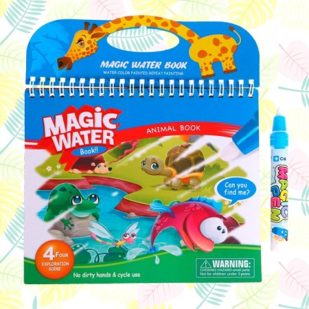 Book for drawing water "Animals", with a marker-5