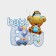 Decorative decoration (suspension) "Baby Boy" 28.5x26 cm, col. blue