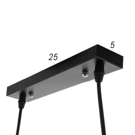 Bayerlux suspension lamp Bayerlux "Shelda" 2x40W E27 Black 68x10x40 cm-5