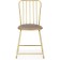 Stol on a metal frame lyrion metal/velor, gold/beige 44x52x86 cm